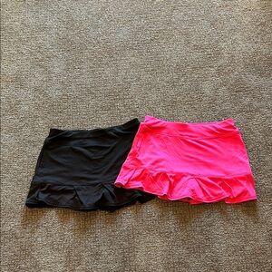 Grand Slam Black and Pink Mini Skirt Duo